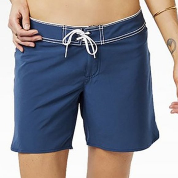 Carve Designs Board Shorts sz 10 Womans Blue White 6" Noosa Beach Swim Vacation - Picture 5 of 12